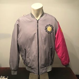 Crushed gold bomber jacket